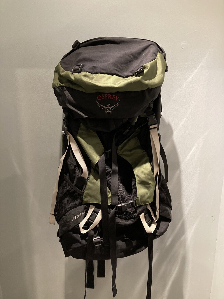 Osprey Aether Pack, Black/Green, 90L