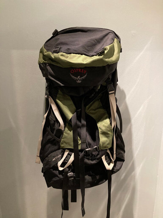 Osprey Aether Pack, Black/Green, 90L