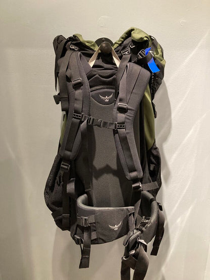 Osprey Aether Pack, Black/Green, 90L