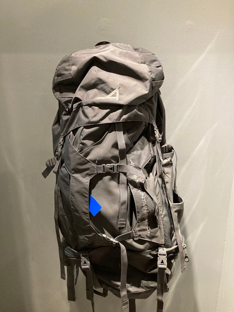 (Stains) Alps Mountaineering Caldera Backpack, Grey, 75L (Extra Straps/Lumbar