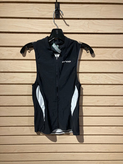 ORCA 1/2 Zip Tank, Black/White, Women's M