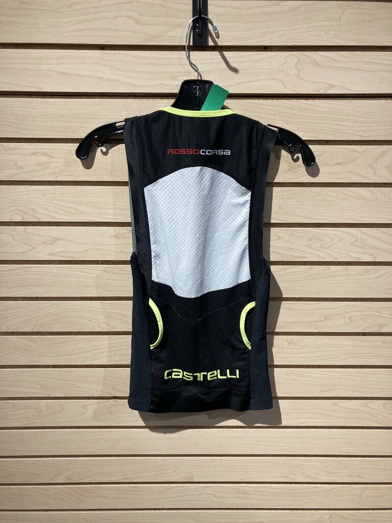 Casttelli 1/2 Zip Tank, Black/Yellow, Women's M