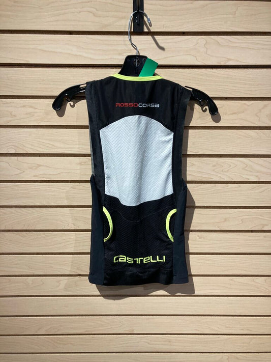 Casttelli 1/2 Zip Tank, Black/Yellow, Women's M
