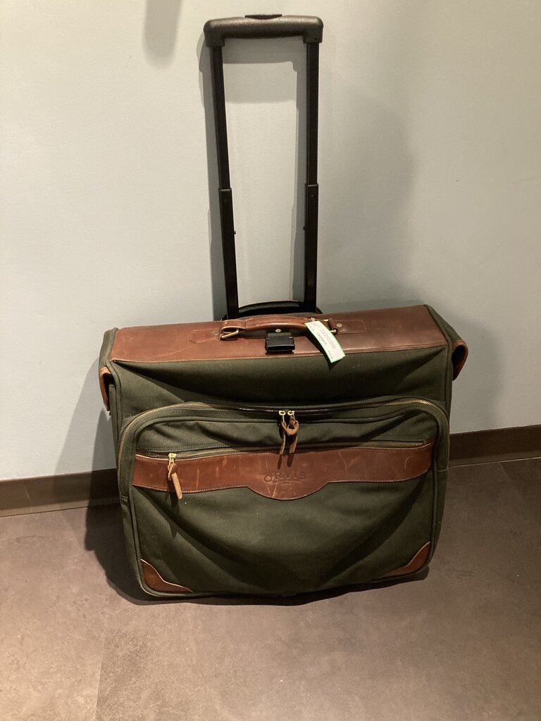 Orvis Canvas Wheeled Luggage, Green/Brown