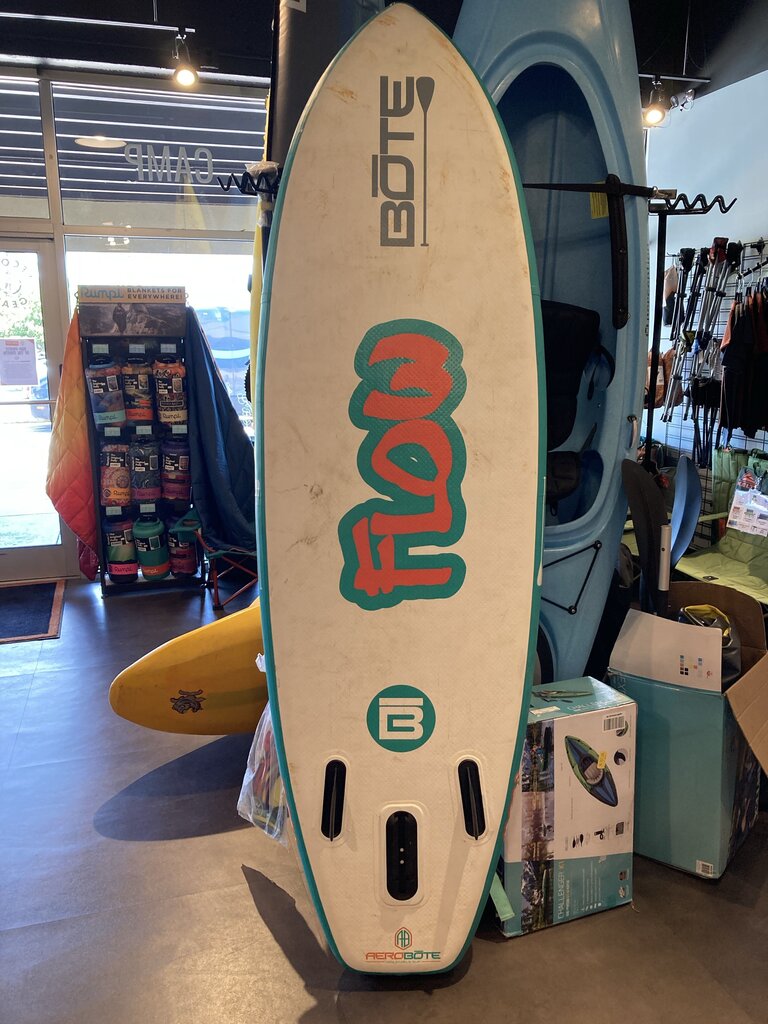 Bote Flow Inflatable SUP w/ Paddle/Pump, Blue/Orange, 7.5ft