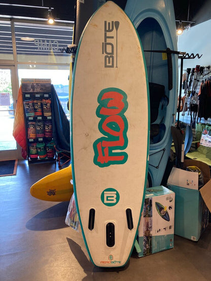 Bote Flow Inflatable SUP w/ Paddle/Pump, Blue/Orange, 7.5ft