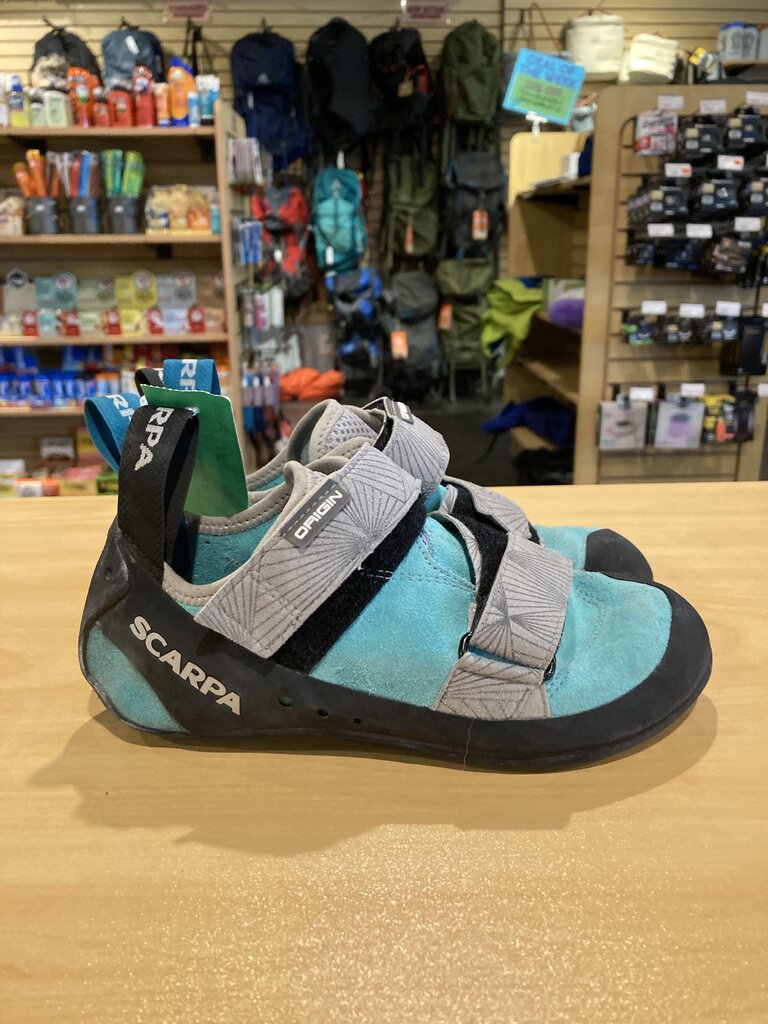 Scarpa Origin Climbing Shoes, Blue/Grey, sz 37