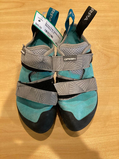 Scarpa Origin Climbing Shoes, Blue/Grey, sz 37
