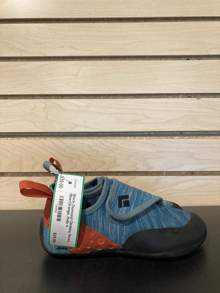 Black Diamond Climbing Shoes, Blue/Orange, Kids 4