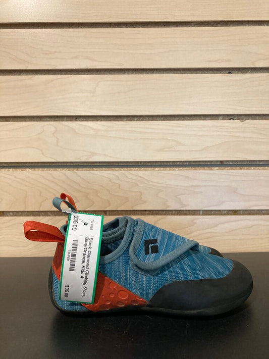 Black Diamond Climbing Shoes, Blue/Orange, Kids 4