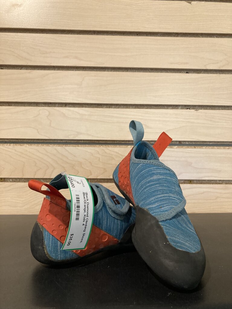 Black Diamond Climbing Shoes, Blue/Orange, Kids 4