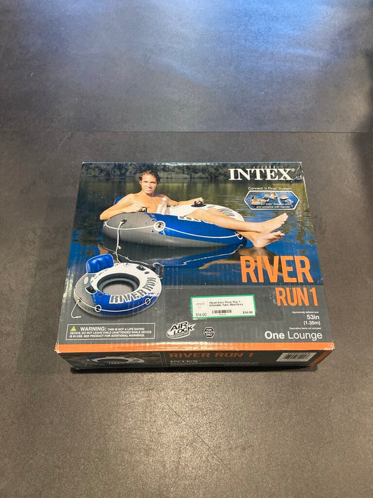 (New) Intex River Run 1 Inflatable Tube, Blue/Grey