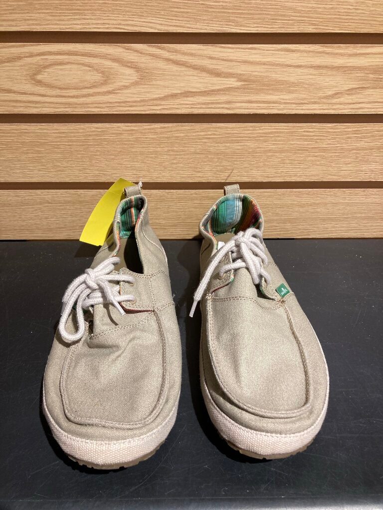 Sanuk Canvas Tie Shoe, Natura;, Women's 9?