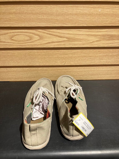 Sanuk Canvas Tie Shoe, Natura;, Women's 9?