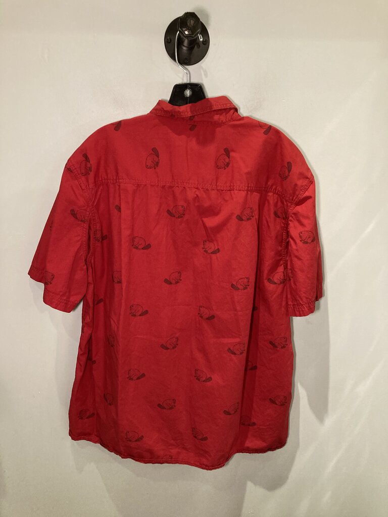 Duluth SS Button Up, Red/Beaver, Men's M'