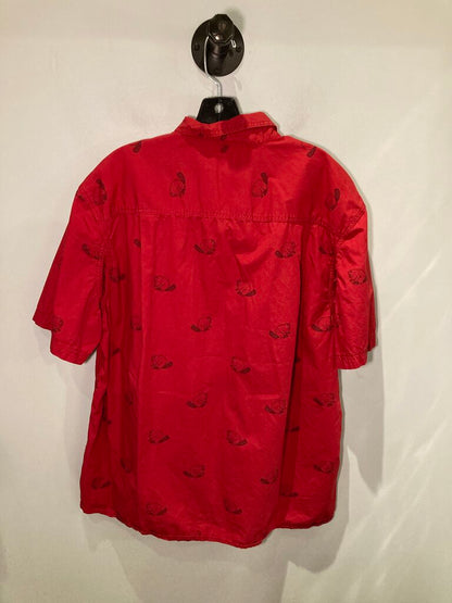 Duluth SS Button Up, Red/Beaver, Men's M'