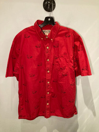 Duluth SS Button Up, Red/Beaver, Men's M'