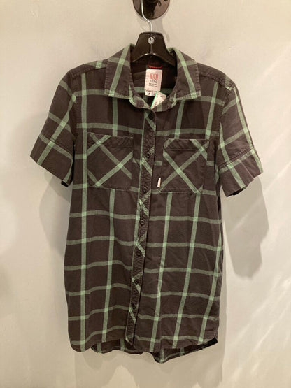 Topo SS Dress, Green Plaid, Women's M