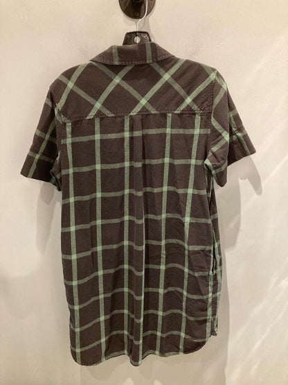 Topo SS Dress, Green Plaid, Women's M