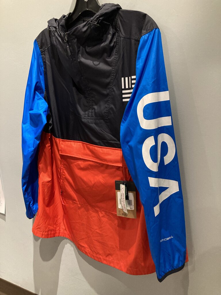 (NEW) The North Face Anorak Jacket, Navy/Red, Women's L