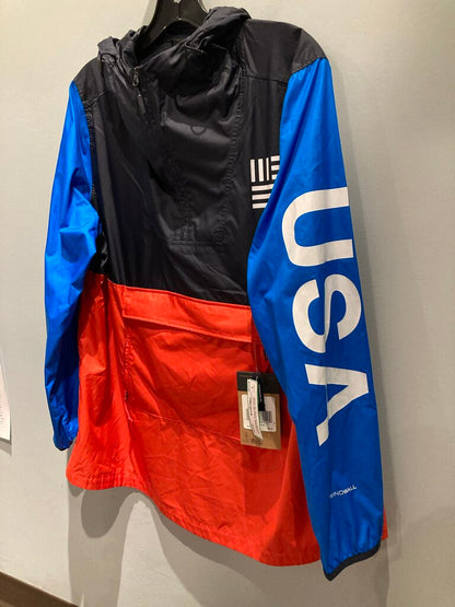 (NEW) The North Face Anorak Jacket, Navy/Red, Women's L