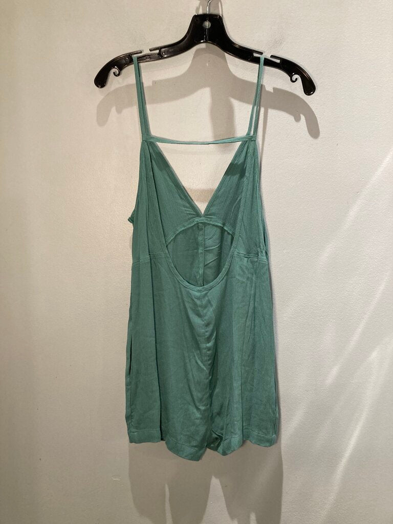 Prana Fernie V-Neck Romper, Jade, Women's S (SAMPLE)