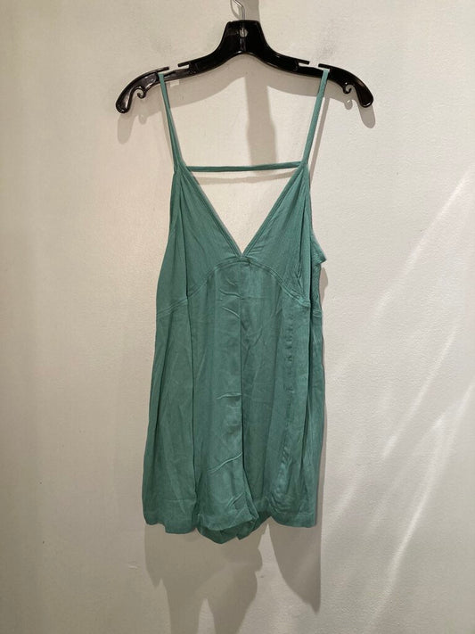 Prana Fernie V-Neck Romper, Jade, Women's S (SAMPLE)