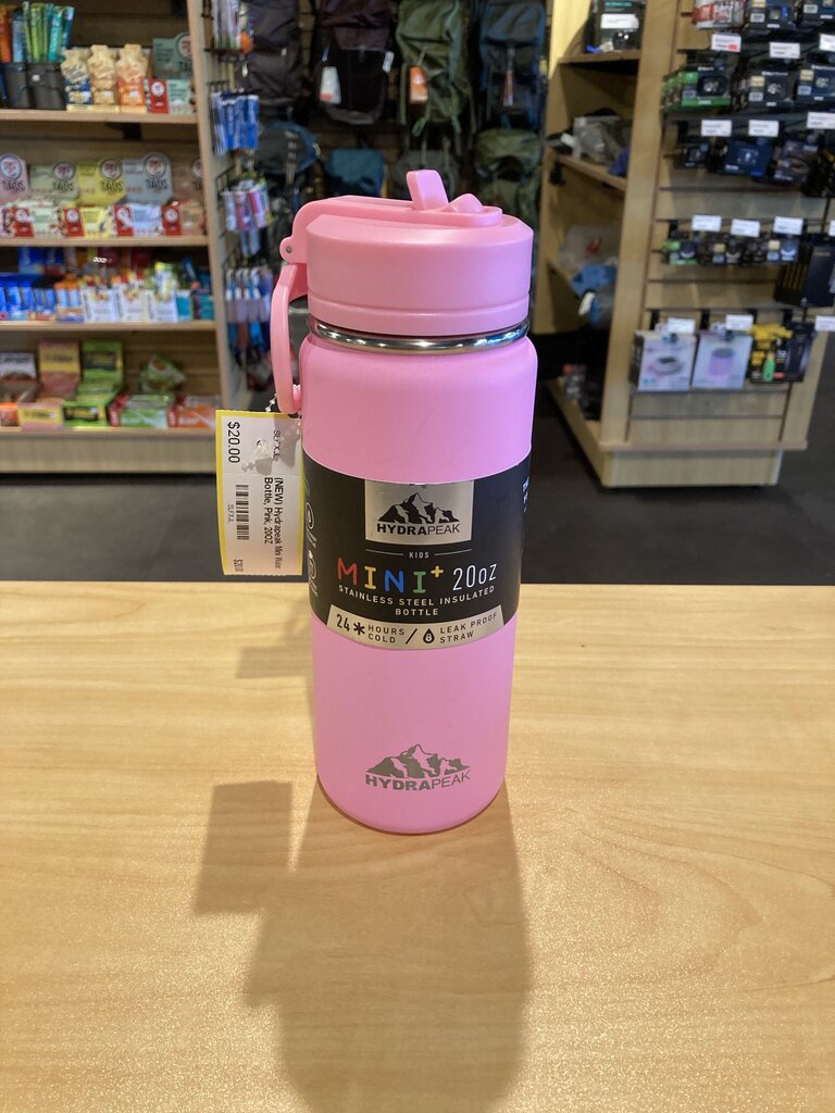 (NEW) Hydrapeak Mini Water Bottle, Pink, 20OZ