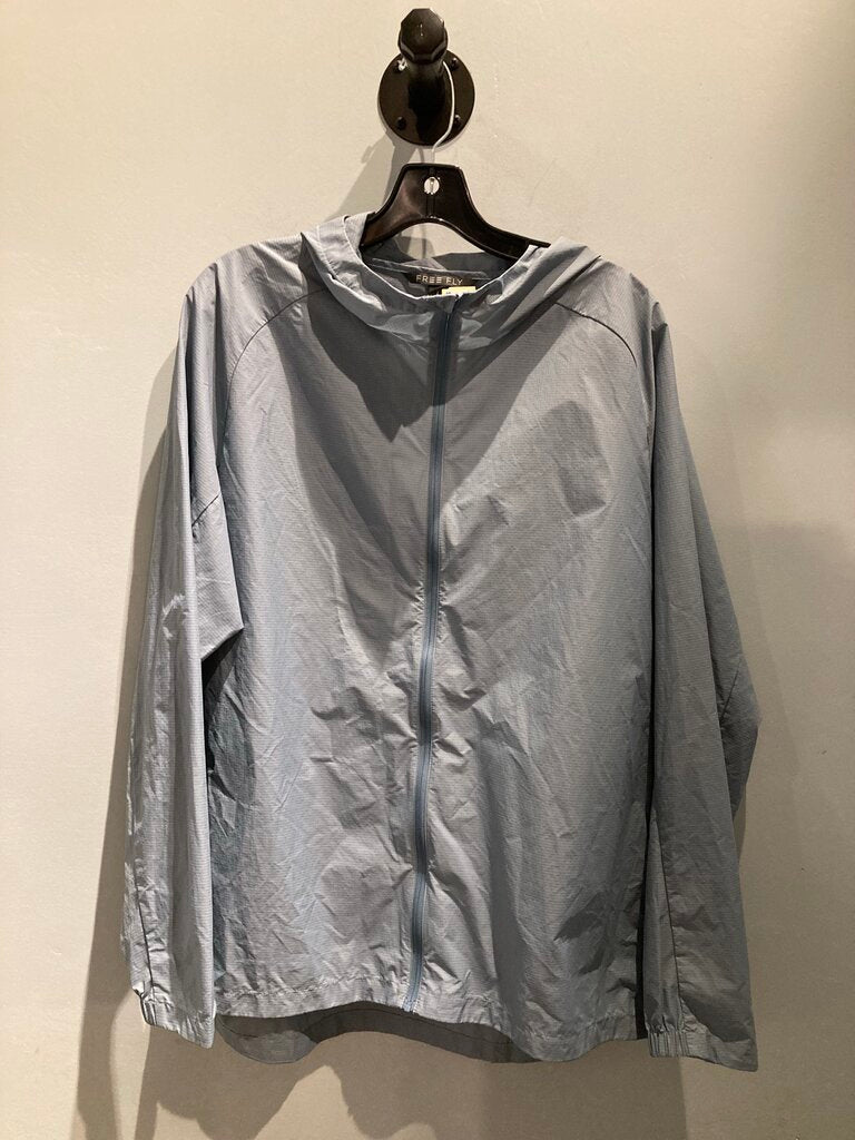 Freefly Hooded Wind Jacket, Blue, Men's L