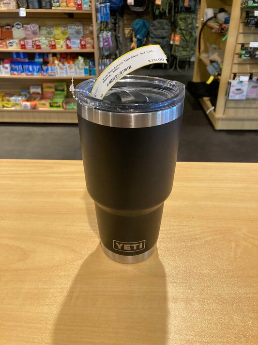 Yeti Insulated Tumbler w/ Lid, Black, 30oz