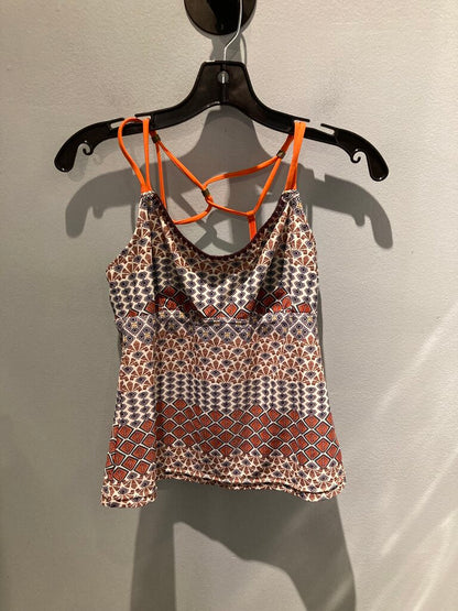 Prana Swim Top, White/Orange/Brown, Women's S