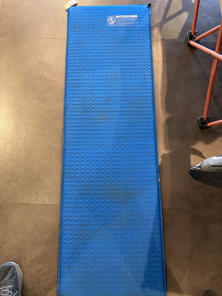 (Stains) REI Kindercamp Self-Inflating Sleeping Pad, Blue