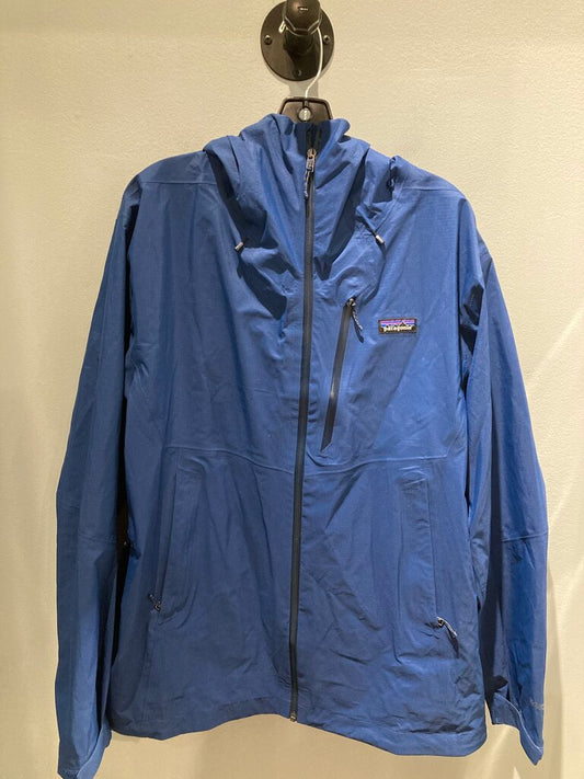 Patagonia Rain Jacket, Blue, Men's XL