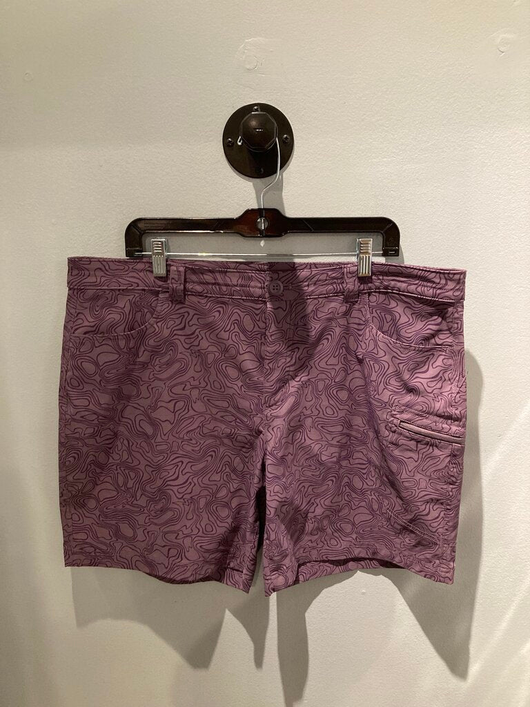Eddie Bauer Shorts, Purple Pattern, Women's 18