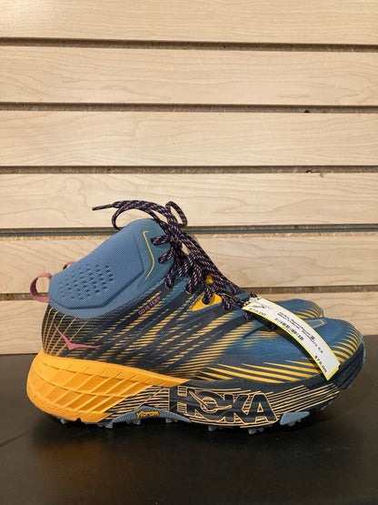 Hoka Speedgoat 2, Blue/Yellow, Women's 8.5