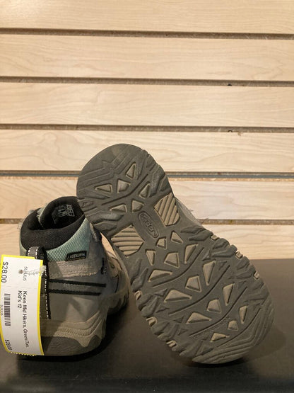 Keen Mid Hikers, Green/Tan, Kid's 12