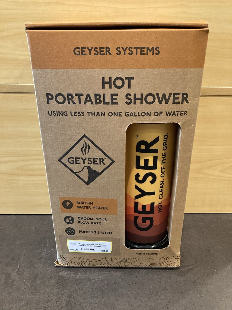 Geyser Systems Hot Portable Shower, Yellow/Orange (untested)