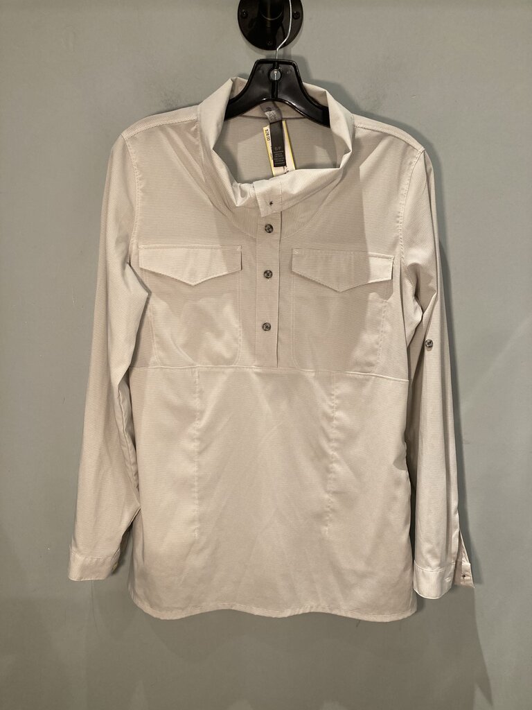Mountain HArdwear LS ButtonUp, Grey/White, Women's S