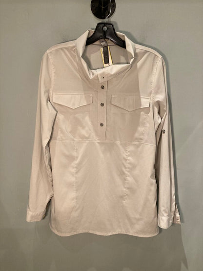 Mountain HArdwear LS ButtonUp, Grey/White, Women's S