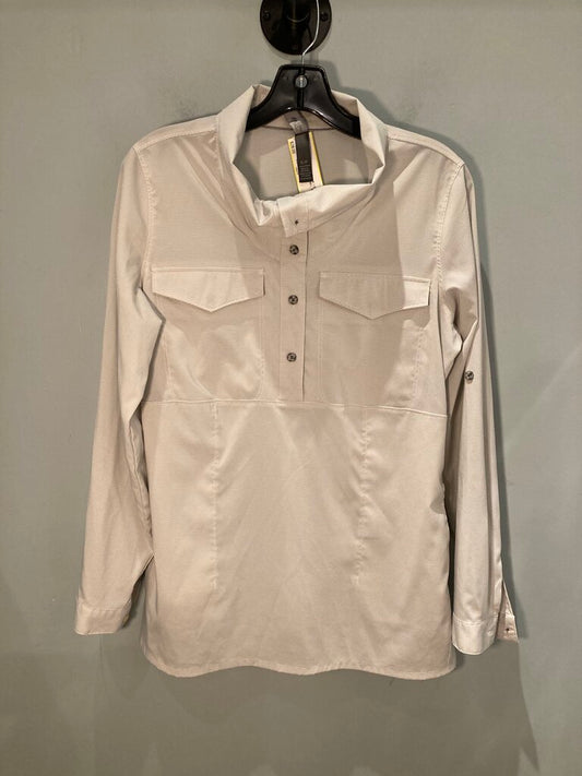 Mountain HArdwear LS ButtonUp, Grey/White, Women's S