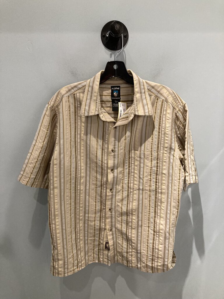 Kuhl SS Button Up, Natural Stripes, Men's L