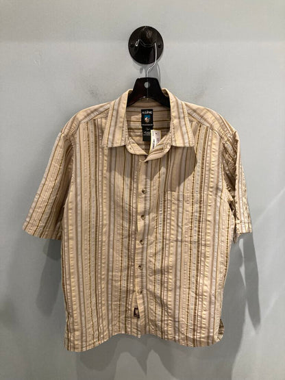 Kuhl SS Button Up, Natural Stripes, Men's L