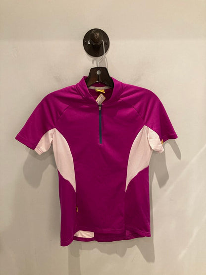 Mavic 1/4 Zip SS, Pink/White, Women's S