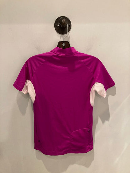 Mavic 1/4 Zip SS, Pink/White, Women's S