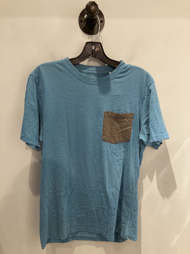 Prana SS Pocket Tee, Blue/Grey, Men's M