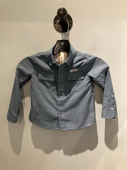 Ocean Coast LS ButtonUp, Slate, Kid's 3T