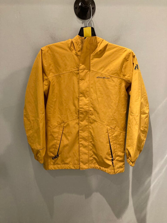 (Stains) Eddie Bauer Rain Jacket, Yellow, Kids M (10-12)