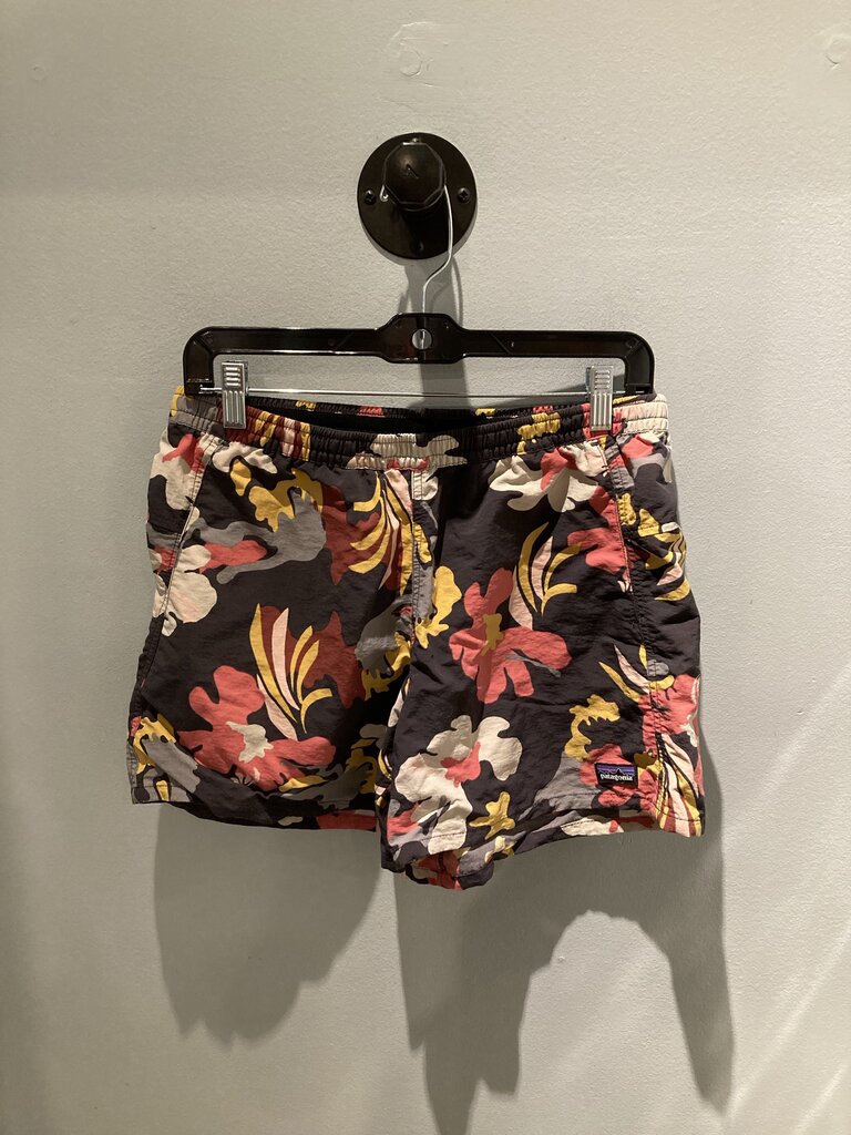 Patagonia Baggies, Black/Pink/Yellow, Women's M
