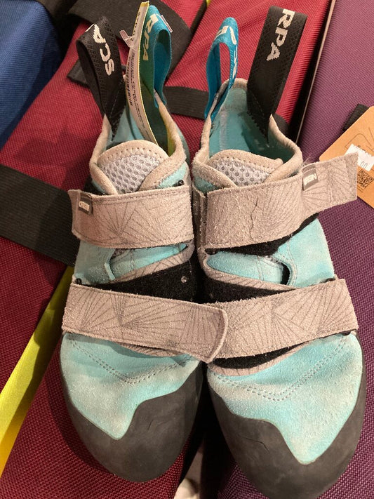 Scarpa Origin Climbing Shoes, Blue/Black, Women's 7