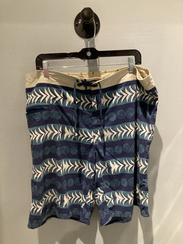Patagonia Board Shorts, Blue/White, Men's 40